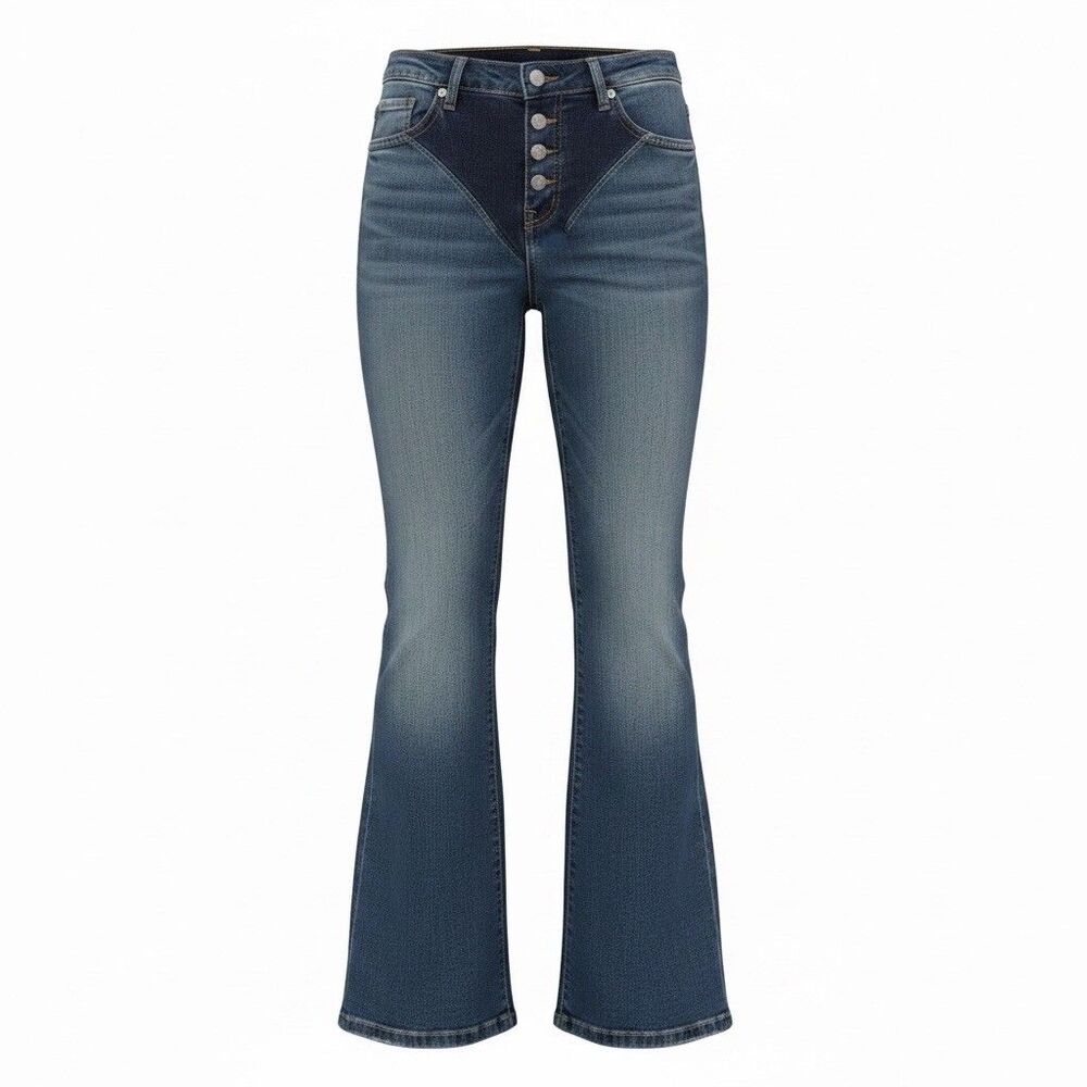 Vintage Y2K Von Dutch Jeans Women’s 26 Two Tone Low Rise Chaps Style Western